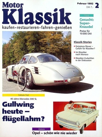 Deckblatt Motor Klassik (02/1992)